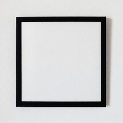 Empty black picture frame
