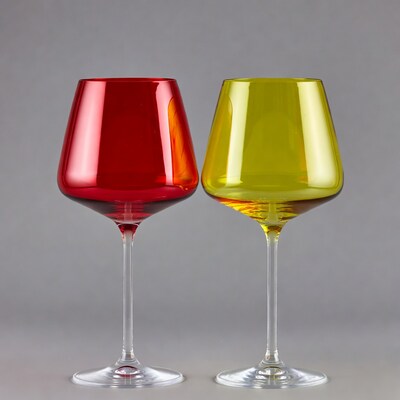 Red and Yellow Wine Glasses