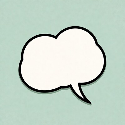 Blank speech bubble illustration