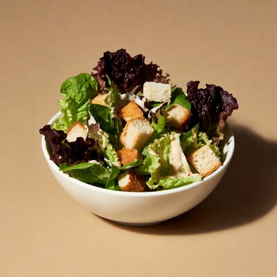 Caesar Salad in White Bowl