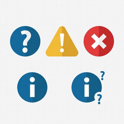 Flat UI Icons Question Exclamation Cross Info