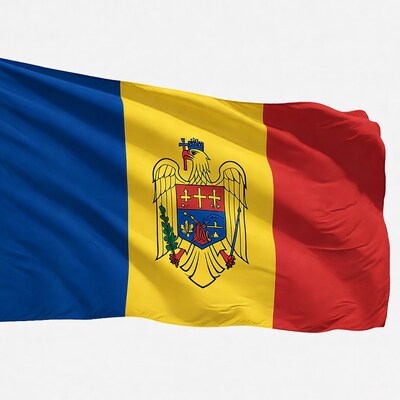 Romanian Flag with Coat of Arms