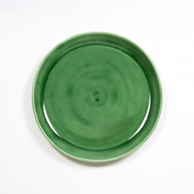 Green Ceramic Dinner Plate