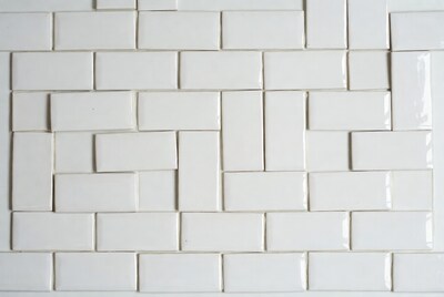 White subway tiles pattern