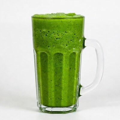 Green Smoothie in Glass Mug