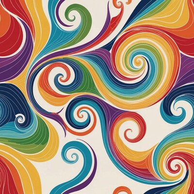 Colorful Swirling Abstract Pattern