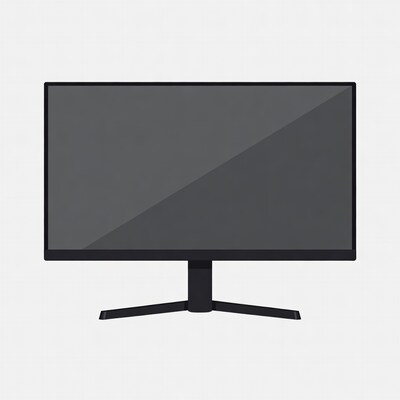 Black Computer Monitor Illustration
