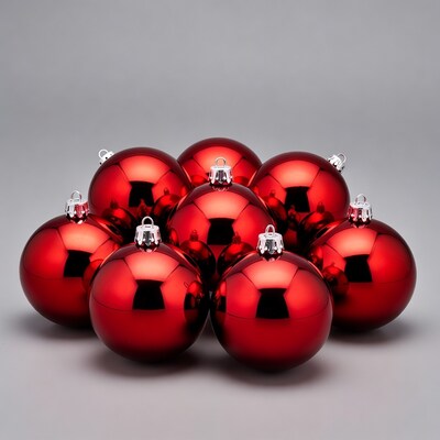 Shiny Red Christmas Ornaments