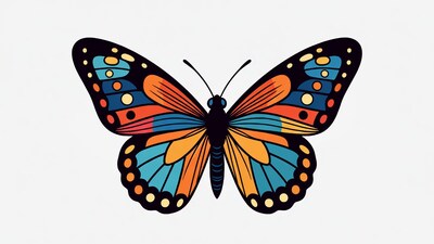 Colorful butterfly illustration