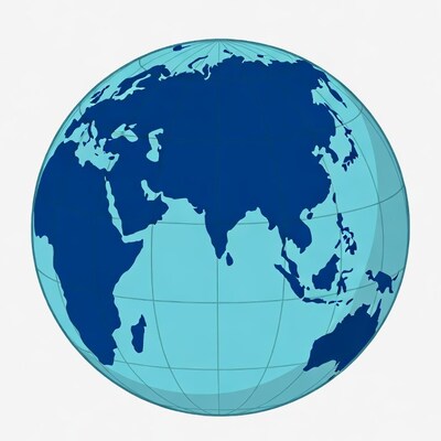 Blue Globe Earth Illustration