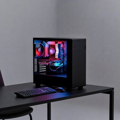 RGB Gaming PC on Desk
