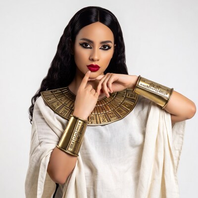 Woman in Egyptian Cleopatra costume