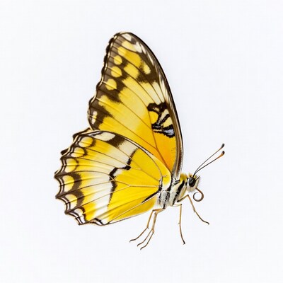 Yellow Butterfly with Black Spots