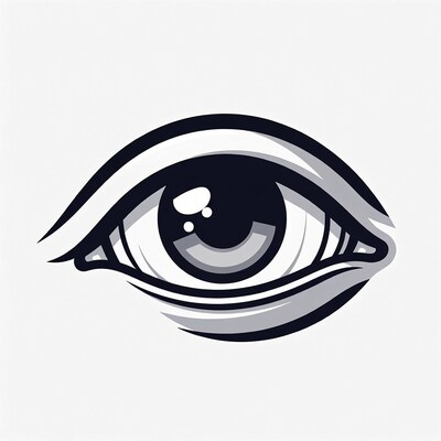 Black and white eye illustration