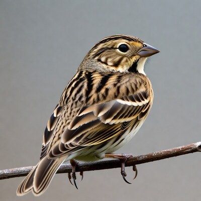 Savannah Sparrow on branch