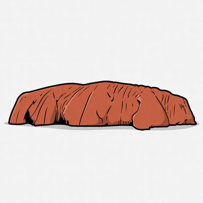 Uluru Ayers Rock illustration