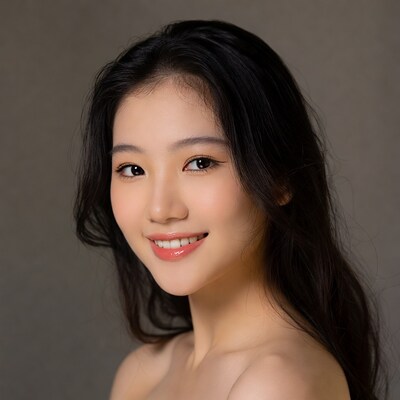 Smiling Asian woman close-up portrait
