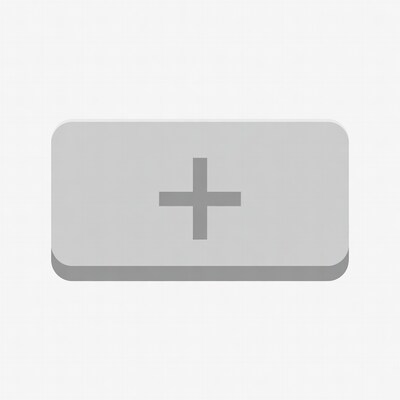 Gray Plus Button Icon