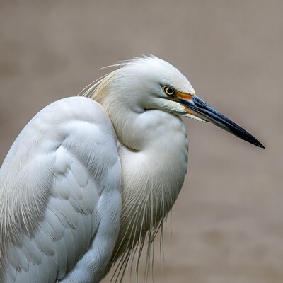 Closeup of snowy egret