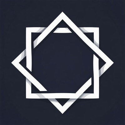 White Interlocked Diamond Frame