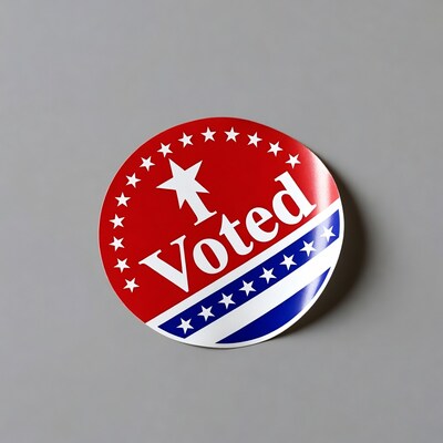 Red I Voted Sticker