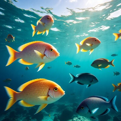 Colorful Tropical Fish Underwater