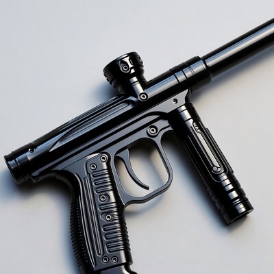 Black paintball marker gun