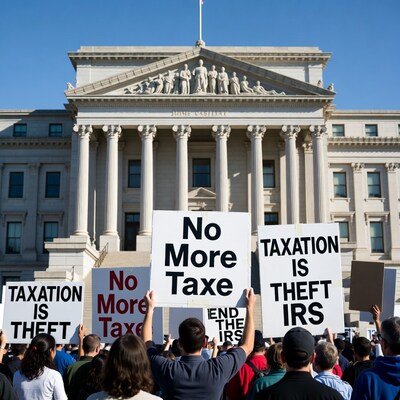 Tax Protest at State Capitol
