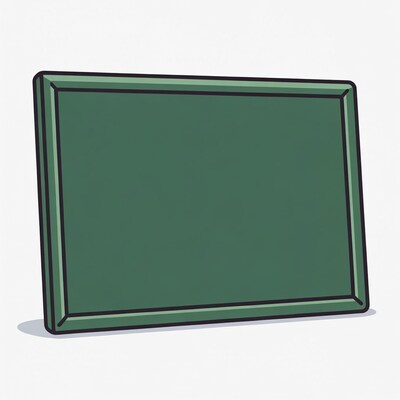 Blank Green Chalkboard Illustration