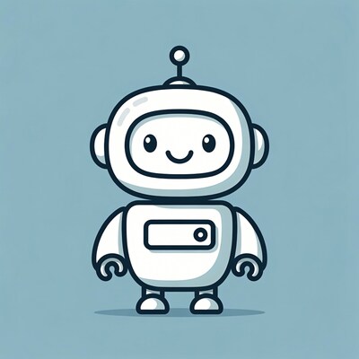 Cute smiling robot illustration