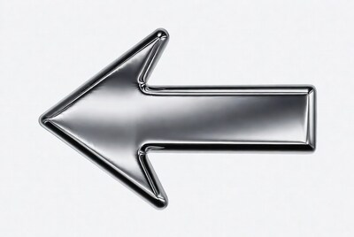 Shiny Silver Left Arrow