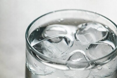 Glass of Water with Ice Cubes