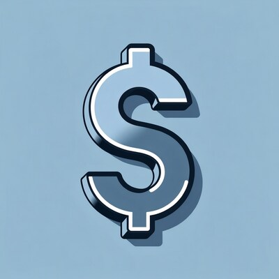 Blue Dollar Sign Symbol