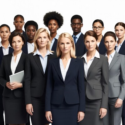 Diverse business professionals group portrait
