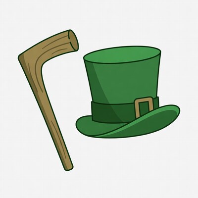 Leprechaun Hat and Shillelagh