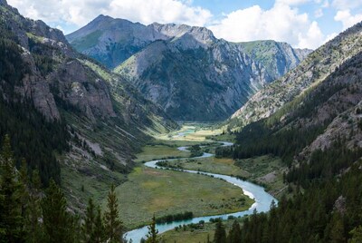 Mountain Valley with Winding River