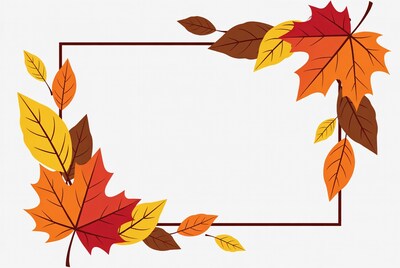 Autumn Maple Leaves Frame Illustration