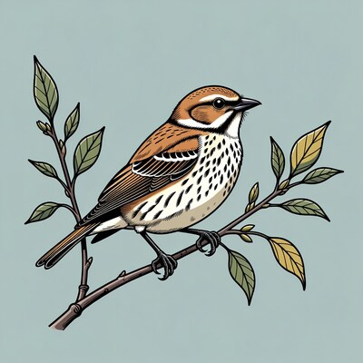 Rose-breasted Grosbeak on branch