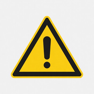 Yellow exclamation mark warning sign