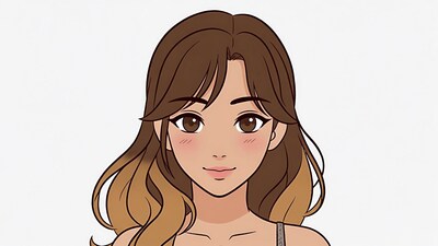 Anime girl with brown hair