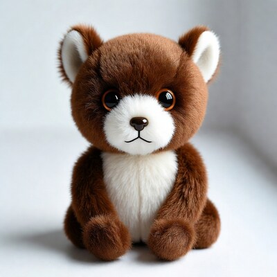 Cute brown teddy bear plush toy