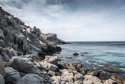 Rocky Coastline with Turquoise Sea