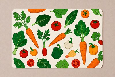 Colorful Vegetable Illustration Pattern