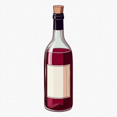 Wine Bottle with Cork