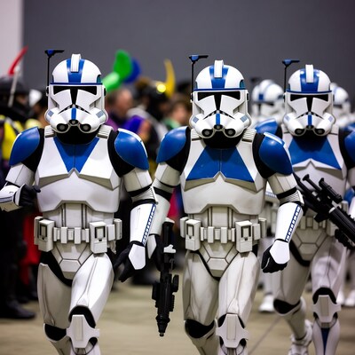 Clone Troopers marching at convention