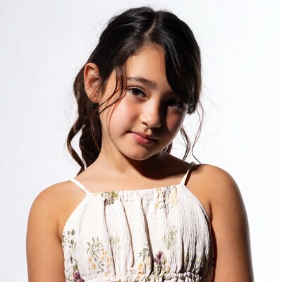 Young girl in floral sundress