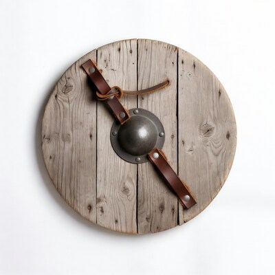 Viking Wooden Shield with Metal Boss