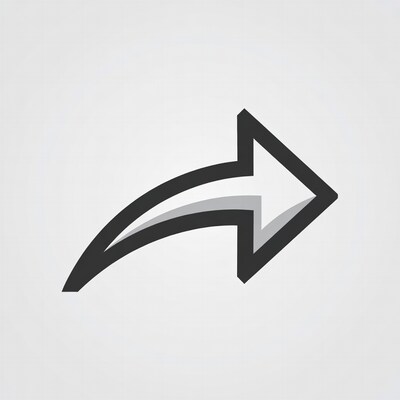 Gray Curved Arrow Icon