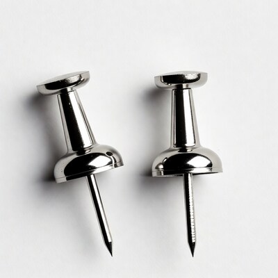 Two Silver Push Pins