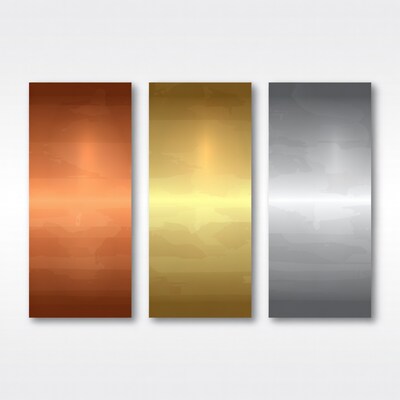 Copper Gold Silver Metallic Textures